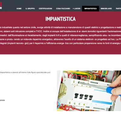 Sezione impiantistica del Sito Web Polisini.com di Montorio al Vomano Teramo Abruzzo