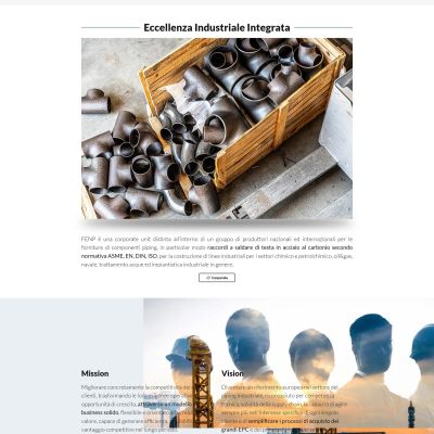Home page del Sito Web E-Commerce B2B FENP