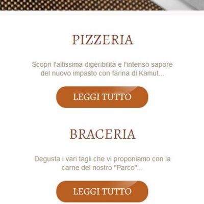Pagina responsive del Sito Web Ristorante Pizzeria La Stazione Teramo