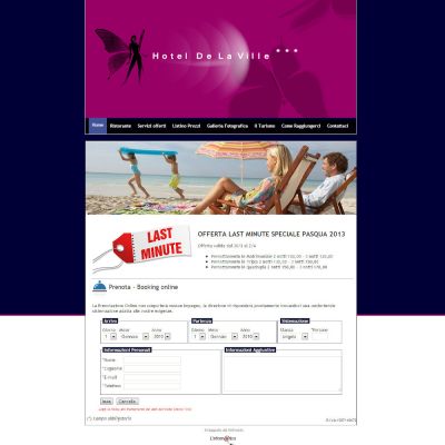 Home Page del sito internet dell'Hotel De La Ville Fatina a Roseto Degli Abruzzi