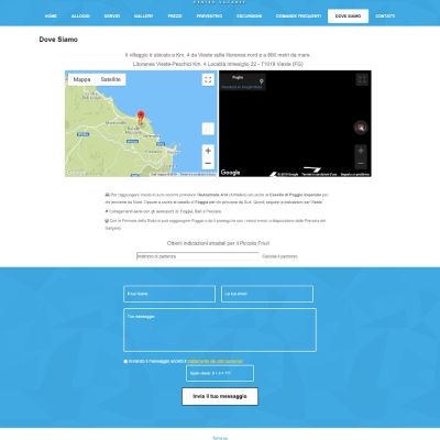 Pagina Dove Siamo del sito internet del Piccolo Friuli