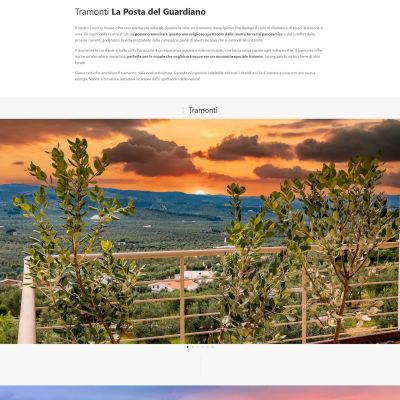 Pagina tramonti del Sito Web La Posta del Guardiano a Vieste