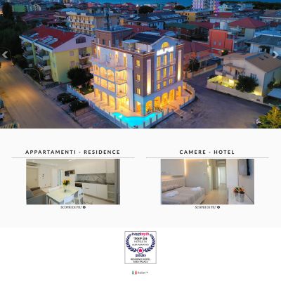 Home Page del sito internet di Alba Palace Resort Hotel Residence di Alba Adriatica