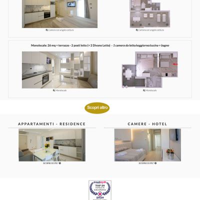 Pagina Appartamenti del sito internet di Alba Palace Resort Hotel Residence di Alba Adriatica