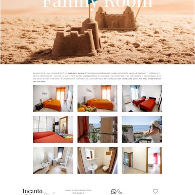 Pagina Family Room del Sito Web Incanto di Luna Vieste vicino Pizzomunno