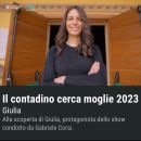 Articolo dedicato alla partecipazione di Giulia al programma Il contadino cerca moglie