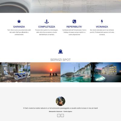 Home page del sito internet del Porto di Vieste