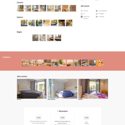 Pagina Camera Tulipano del sito web Residence AleDen Vieste
