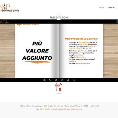 Home page del Sito Web NPL Legal