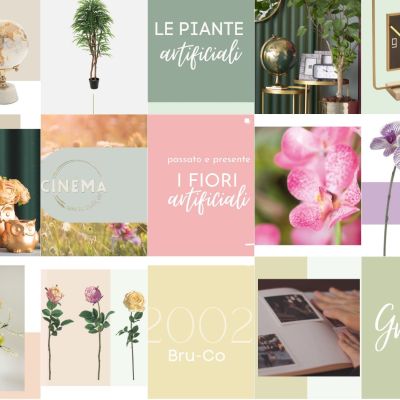 Feed Instagram Bruco dedicato a piante e fiori artificiali per l'arredo