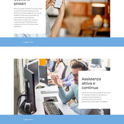 Pagina Property del Sito Web FairConnect soluzioni connesse per proprietà e assicurazioni