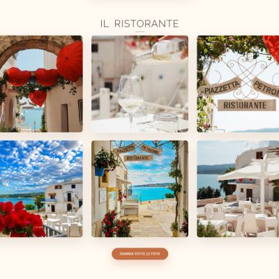 Pagina ristorante del Sito Web del Ristorante Piazzetta Petrone a Vieste
