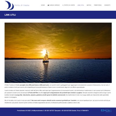 Pagina Link Utili del sito internet del Porto di Vieste