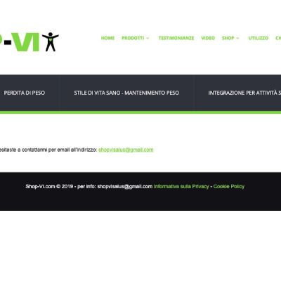 Pagina contatti del sito internet di Shop Vi