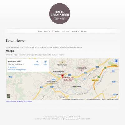 Pagina dove siamo del sito internet Hotel Gran Sasso Teramo