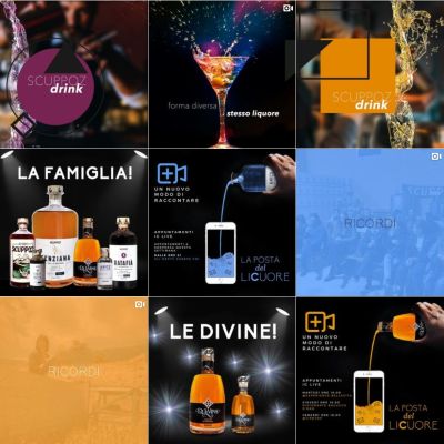Feed Instagram Scuppoz con le diverse famiglie di liquori e le loro caratteristiche