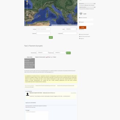 Pagina applicazione online per il calcolo dei parametri e degli spettri sismici della piattaforma MySpacework