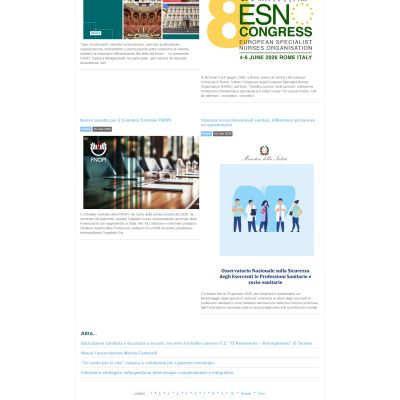 Sezione Eventi del sito internet di OPI Teramo