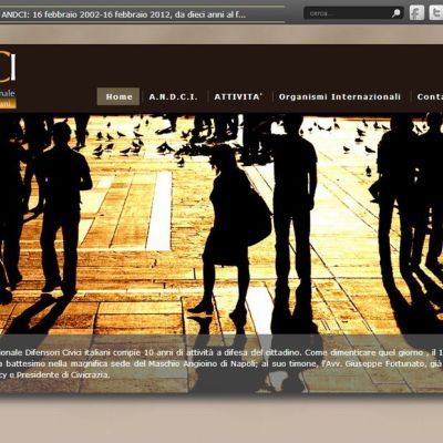 Home Page del sito internet dell'Associazione Nazionale Difensori Civici