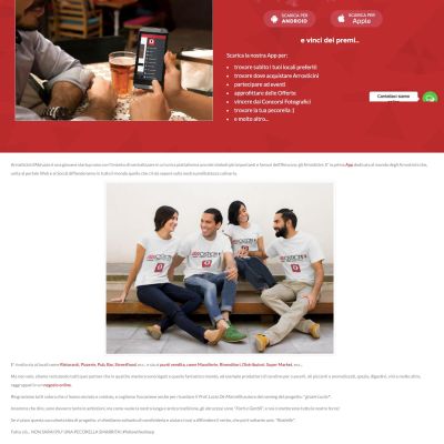 Schermata del Sito Web responsive della piattaforma Arrosticini d'Abruzzo app