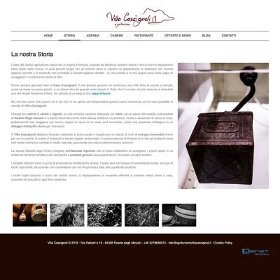 Pagina Storia del sito internet di Agriturismo Villa Cascignoli di Roseto degli Abruzzi