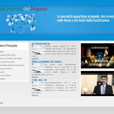 Home page sito internet di La Sovranità Del Popolo