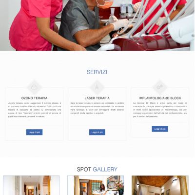 Home page del sito internet dello Studio Dentistico Sacripante