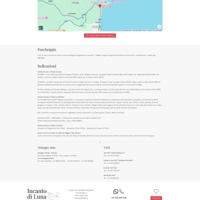 Pagina contatti del Sito Web Incanto di Luna Vieste vicino Pizzomunno