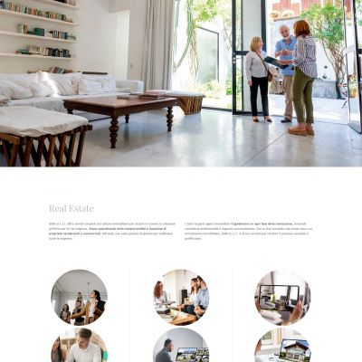 Pagina real estate del Sito Web DOM-US per servizi immobiliari