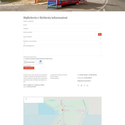 Pagina contatti del Sito Web Motobarche Leonarda Vieste