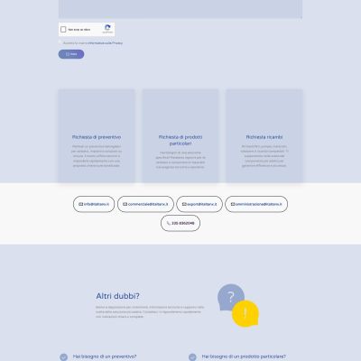 Pagina contatti del Sito Web ItalTanx