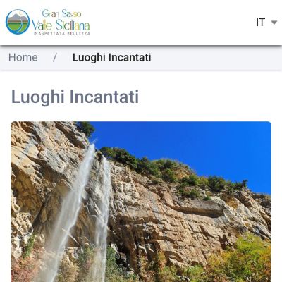 Schermata Luoghi incantati dell'App Valle del Gran Sasso Android Apple