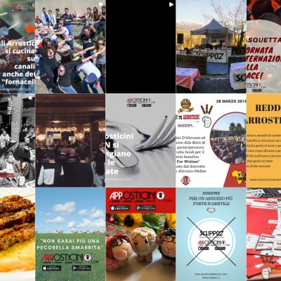 Feed Instagram Arrosticini d'Abruzzo con eventi, promozioni e piatti