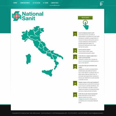 Pagina home del Sito Web National Sanit convenzioni sanitarie nazionali