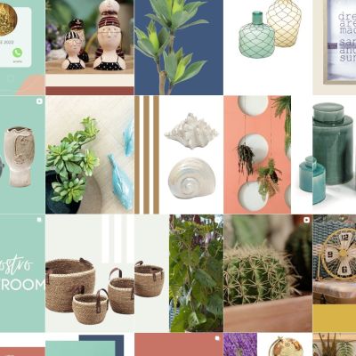 Feed Instagram Bruco con vasi, tessili e prodotti esposti nello showroom