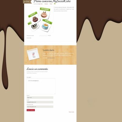 Pagina concorso sui dolci del Sito Web MySocialCake