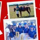 Collage del campus Team Horse con bambini e attività a cavallo