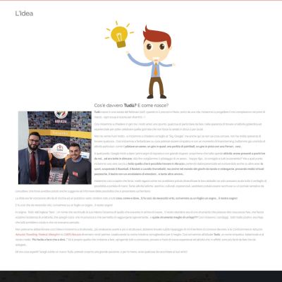 Pagina idea progetto del Sito Web TUDU