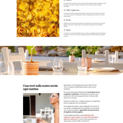 Pagina Colazione del sito web dello Shanti B&B