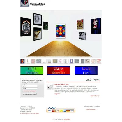 Home page sito internet di Ventitre01