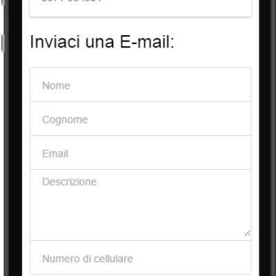 Schermata contatti e form della Parrocchia San Giustino di Chieti nell'App Catholic App.it