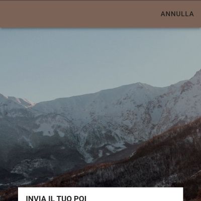 Schermata Invia POI dell'App Valle del Gran Sasso Android Apple