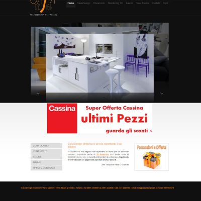 Home Page del sito internet di Casa Design