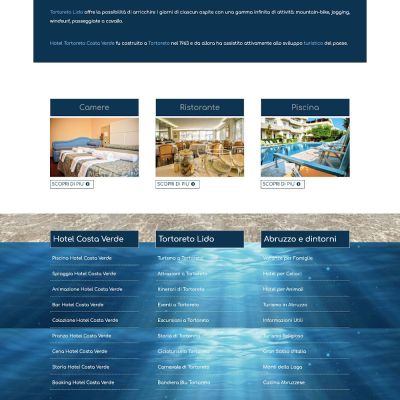 Pagina Attrazioni del sito internet dell'Hotel Costa Verde di Tortoreto
