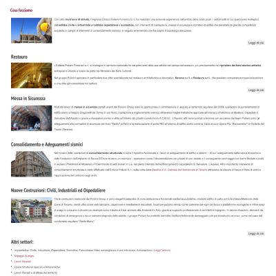 Sezione cosa facciamo del Sito Web Polisini.com di Montorio al Vomano Teramo Abruzzo