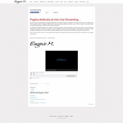 Pagina programma del Sito Web di Eugenio Merlini per Colledara