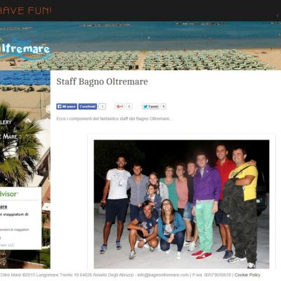 Pagina Staff del sito internet di Bagno Oltremare di Roseto Degli Abruzzi