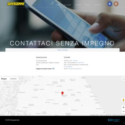 Pagina contatti del sito internet Super gomme a Castelnuovo Vomano