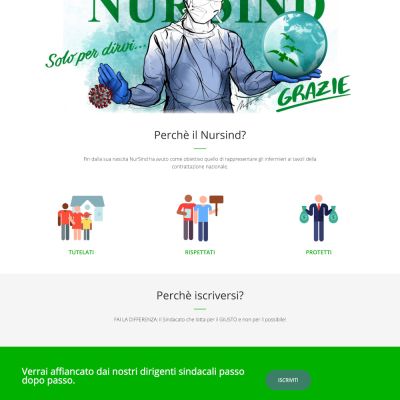 Home Page del sito internet di Nursind Teramo