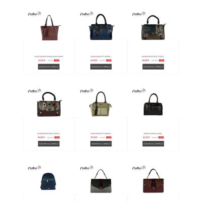 Home Page del sito internet di Creations Shop Bags pelletteria e accessori di Vieste